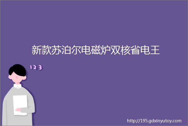 新款苏泊尔电磁炉双核省电王